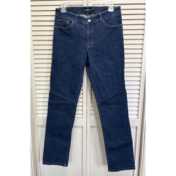 Lauren Ralph Lauren Denim - Lauren Ralph Lauren Size 6 Dark Wash Denim Jeans Premier Straight Low Rise EUC